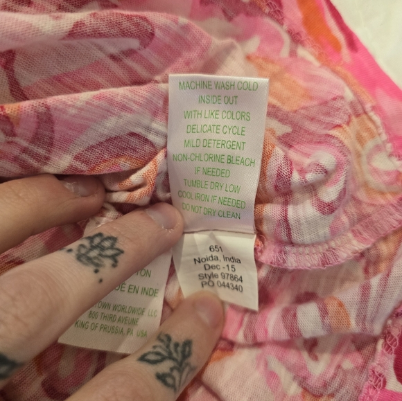 Lilly Pulitzer Womens Essie Tank Top Pink Pout Mango Salsa Size XXS - Picture 11 of 12